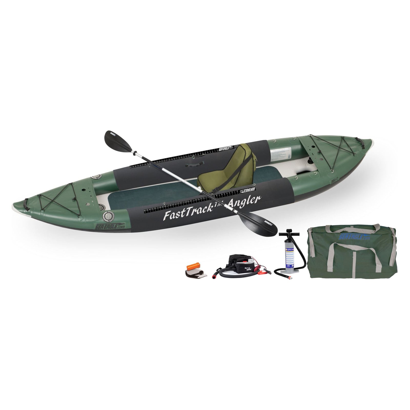 Sea Eagle 385fta FastTrack Angler Series Inflatable Kayak Swivel Seat Fishing Rig Package