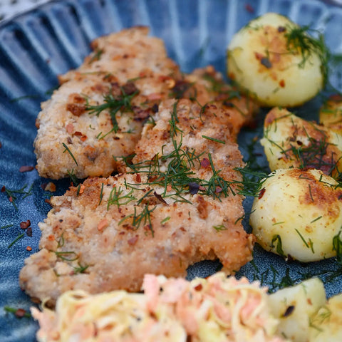 Kiaulienos karbonadai su Taler traškučių džiuvesėliais ir kebabo skonio kopūstais ✨️