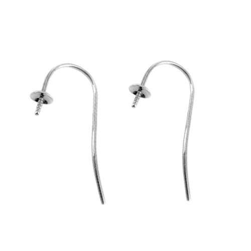 Buy 18K Solid White Gold Earring Hooks W Swinging Cup and Peg for Online  in India  Etsy