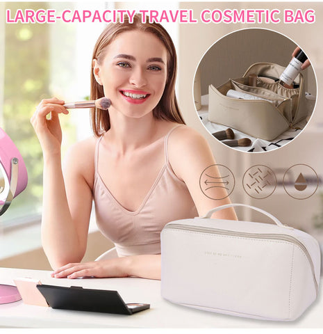 Large Capacity Travel Cosmetic Bag - Portable Makeup Bags for