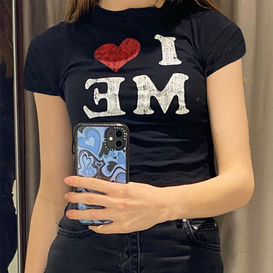 I Love Emo Girls Tshirt / I Heart Emo Girls T Shirt / Y2K 