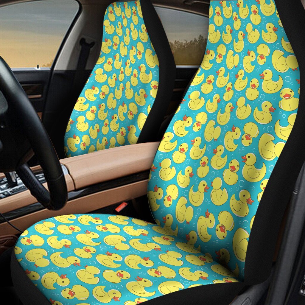 Zaghira - Pamaheart- Car Seat Cover- Quack Quack Cute Yellow Baby Ducky Mint Green Theme Car Seat Cover