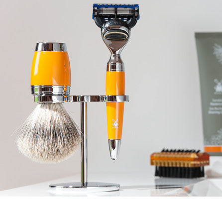 Muhle shaving set with razor and shaving brush