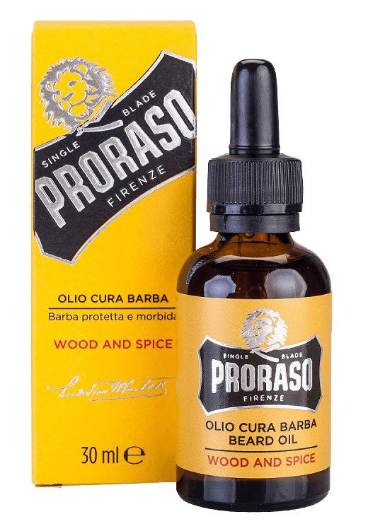 PRORASO Single Blade Beard Oil Wood & Spice