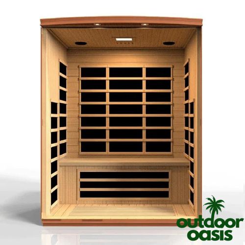 Dynamic Indoor Lugano Infrared Sauna Front Side Open View