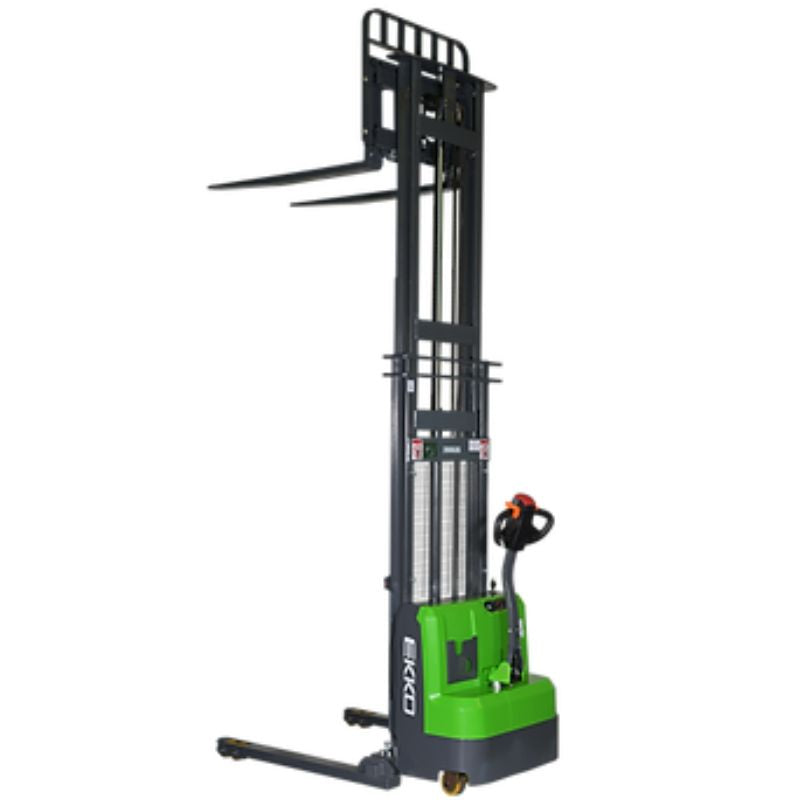EKKO Lift EB14CS-138Li Stacker Back Left Side View Extended View
