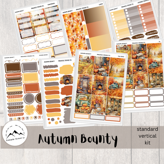 Maple Madness Monthly planner stickers, Planner sticker kit, Fun Bright  Fall stickers, Standard Vertical Monthly sticker kit, Autumn Monthly