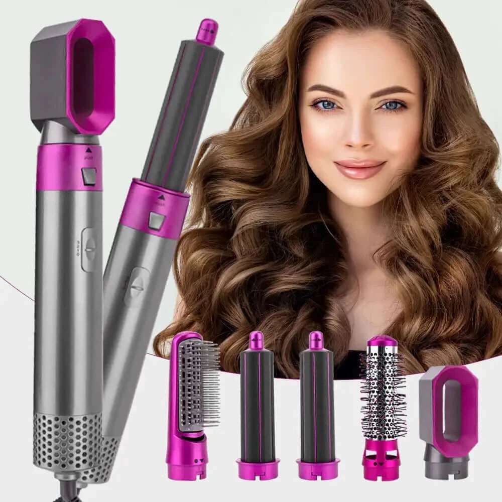 5 n 1 Hair Curler and Straightener set, Cordless Hair Curler and Straightener, Beauty Bloomery