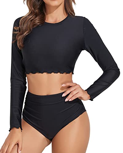  Yonique 2 Piece Rash Guard for Women Long Sleeve