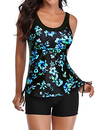 Adjustable Shoulder Straps Tankini Swimsuits Shorts Slimming