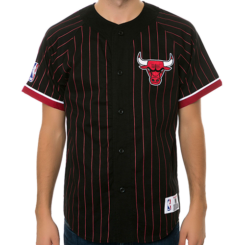 bulls button down jersey