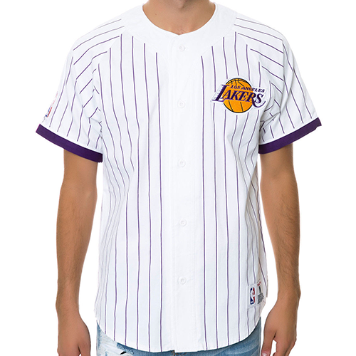 lakers button up jersey