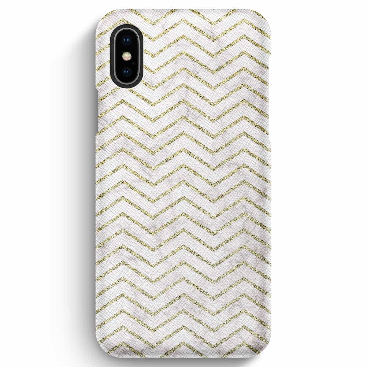 Mobile Mob True Envy iPhone XS Max Case - ZigZag Golden Marble 