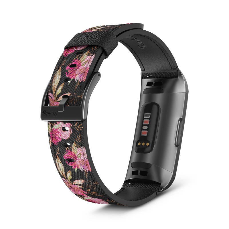 Inkdly Fitbit Charge 4 Band - Gliterry Spring Mobile Mob
