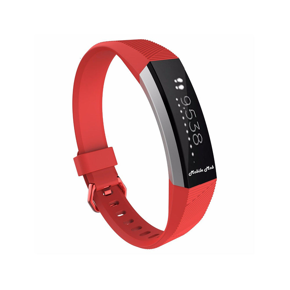 red fitbit band