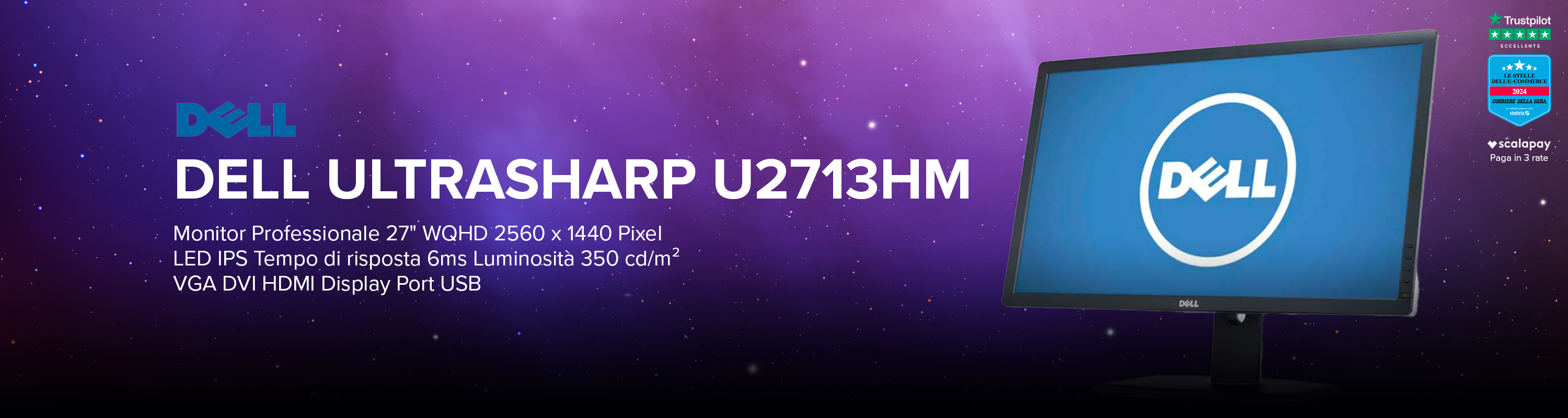 DELL UltraSharp U2713HM Professioneller Monitor 27" WQHD