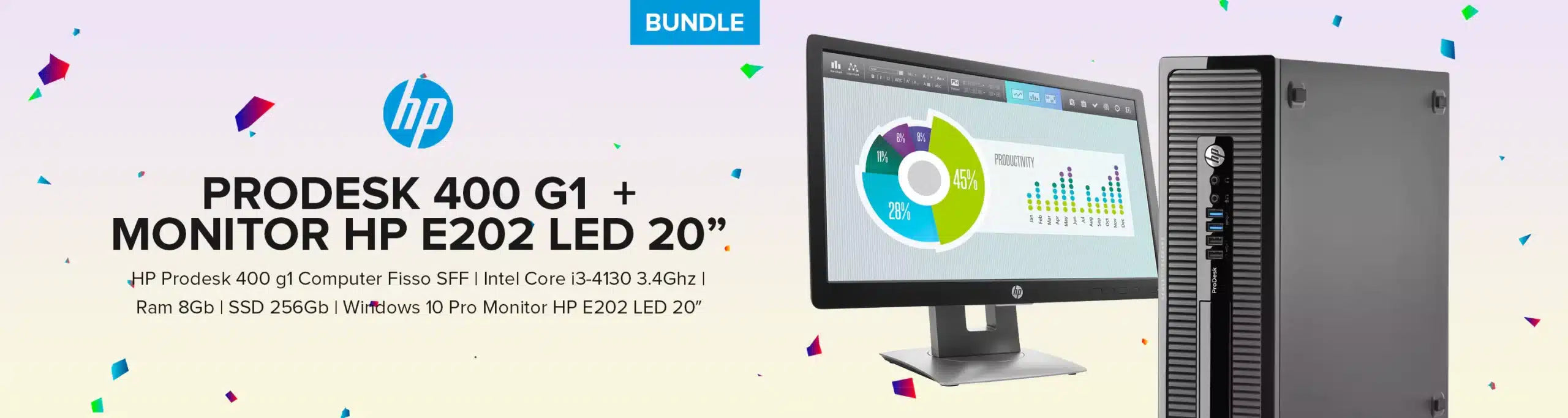 Prodesk 400 g1 HP E202 LED 20-Zoll-Monitor