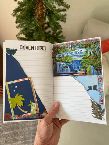 Pen Pal Adventure Book Key West travel journal page layout