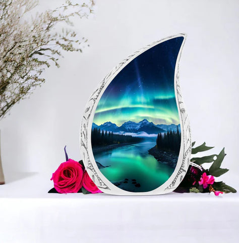 Aurora Borealis Northern Lights Cremation Urn