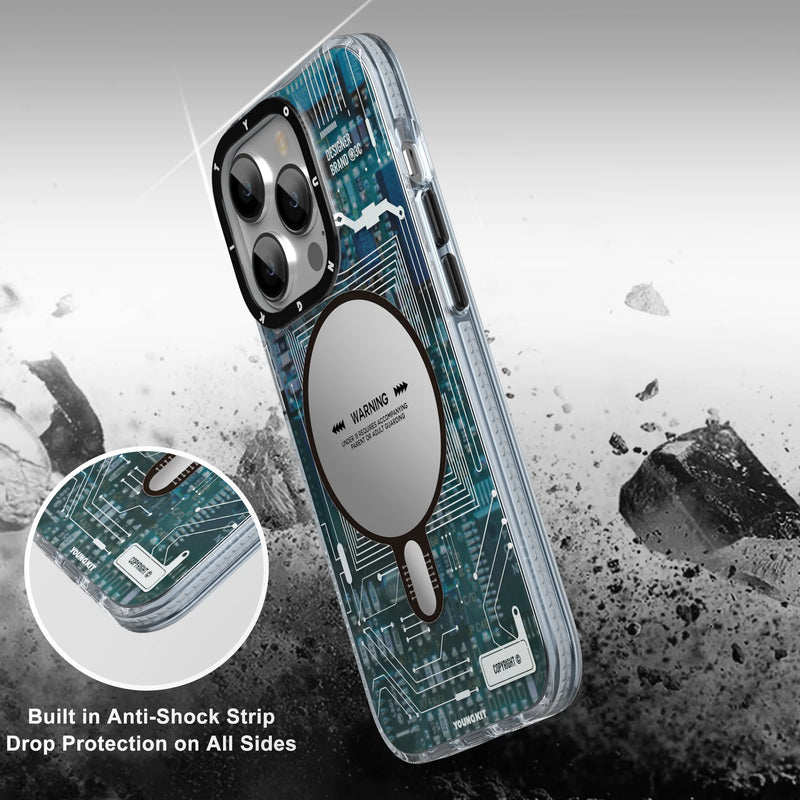 Youngkit Futuristic Circuit Upgraded Anti-Drop Impact Magsafe iPhone 13 pro Max