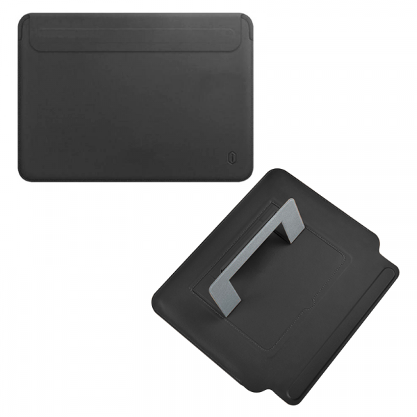 Wiwu skin pro slim stand sleeve for macbook pro 16.2" - black