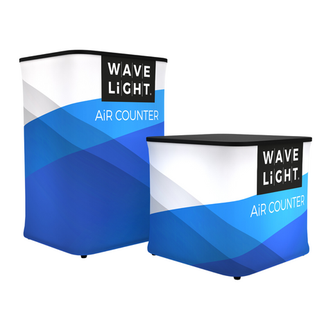 Wavelight® Air Backlit Inflatable Counter - Square - Small & Medium