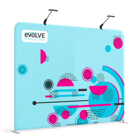 Evolve Straight Fabric Pop Up - 3m with LED Light