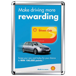 Silver Poster Snap Frame - 25mm Rounded Corners