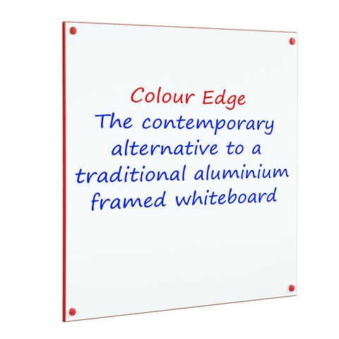 Adept Colour Edge Whiteboard - Red
