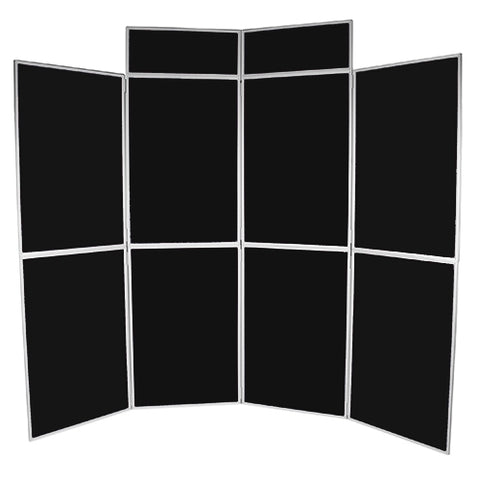 8 Panel Freestanding Display Board- Aluminium Framed