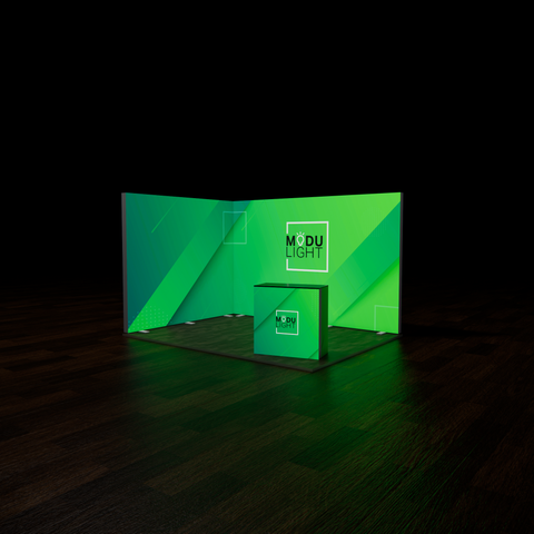 ModuLIGHT LED Backlit Exhibition - L-Shape - 4m x 3m Image 1