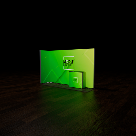 ModuLIGHT LED Lightbox Exhibition - L-Shape - 4m x 1m Image 1
