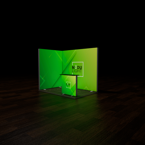 ModuLIGHT LED Backlit Exhibition - L-Shape - 3m x 2m Image 1