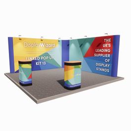 Linked Pop Up Stand - Kit 13 - L Shaped - 5m x 5m