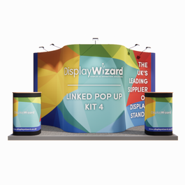Linked Pop Up Stand - Kit 4 - 4m x 2m