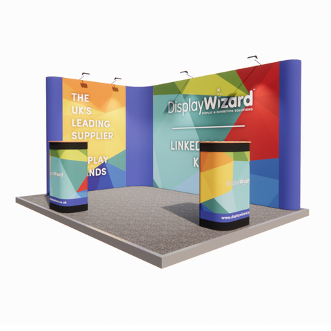 Linked Pop Up Stand - Kit 5 - L Shaped - 4m x 3m Image 2