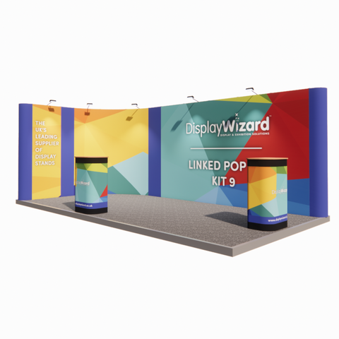 Linked Pop Up Stand - Kit 9 - L Shaped - 6m x 3m Image 2