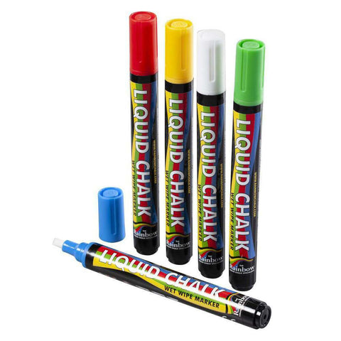 Liquid Chalk Pens - Assorted Colours (5 Pens) Image 1