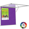 FireAdept Tamperproof Noticeboard - Top Hinged - Purple