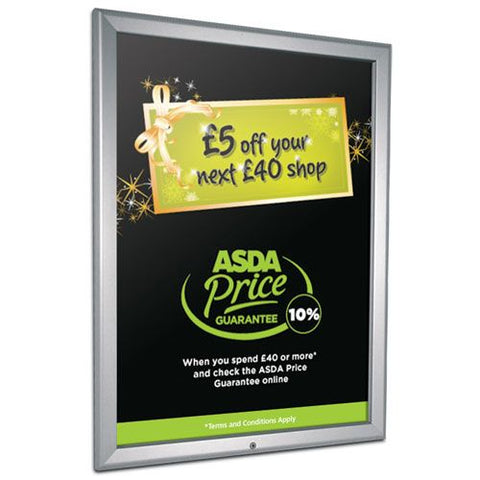 Lockable Poster Snap Frames - 32mm Silver Image 1