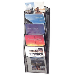 Mesh Wall Mounted Leaflet Holder - 5 x A4