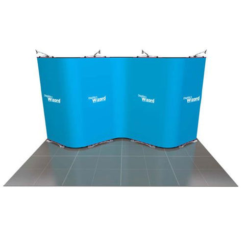 Twist Modular Display Stands - Curved Back Wall Shape - 4m x 2m Image 1