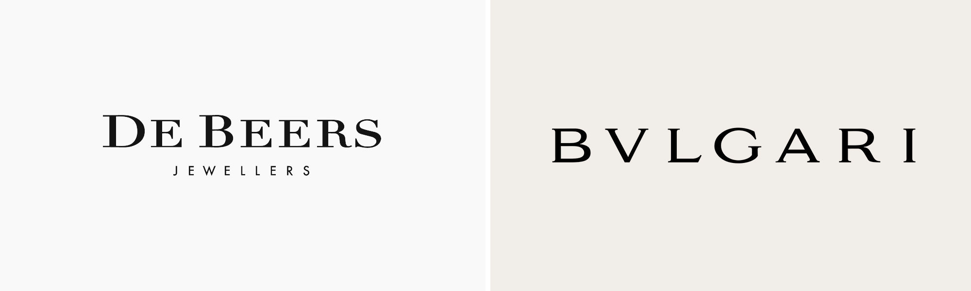 De Beers and Bvlgari logos