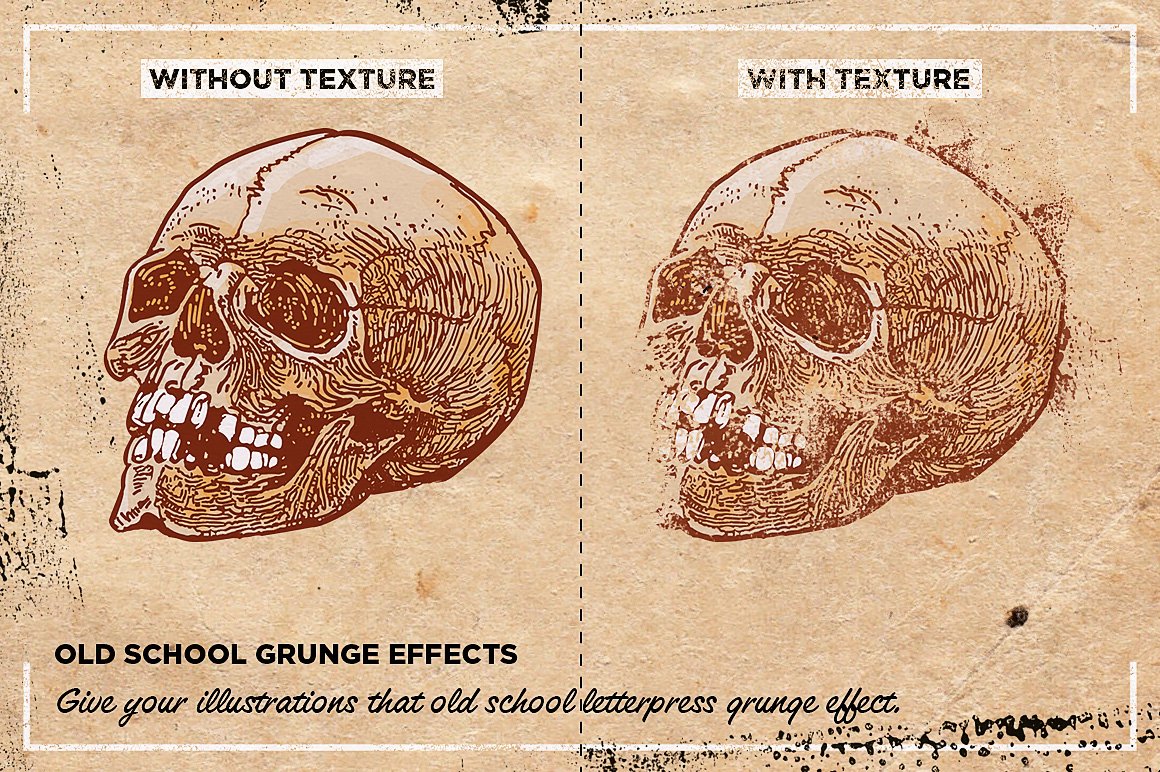 Rolled ink textures