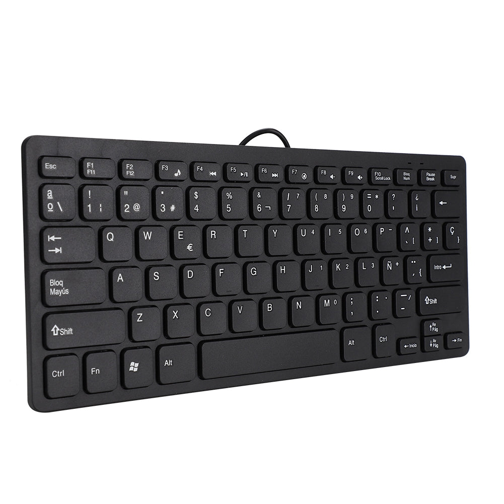Una vez más cinta engañar Mini teclado español portátil con cable Interfaz USB para computadora –  SuperGeekify
