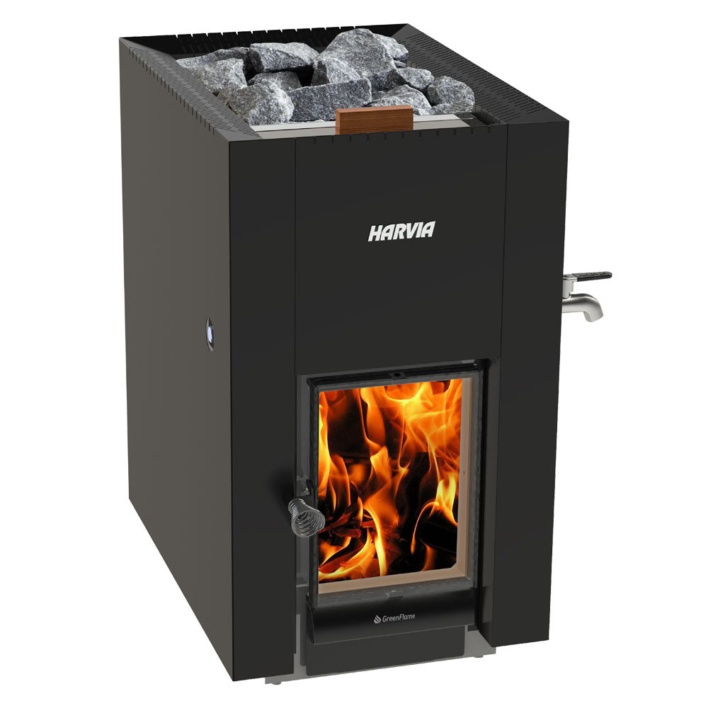 Harvia Linear 22 GreenFlame Series Wood Stove Sauna Heater