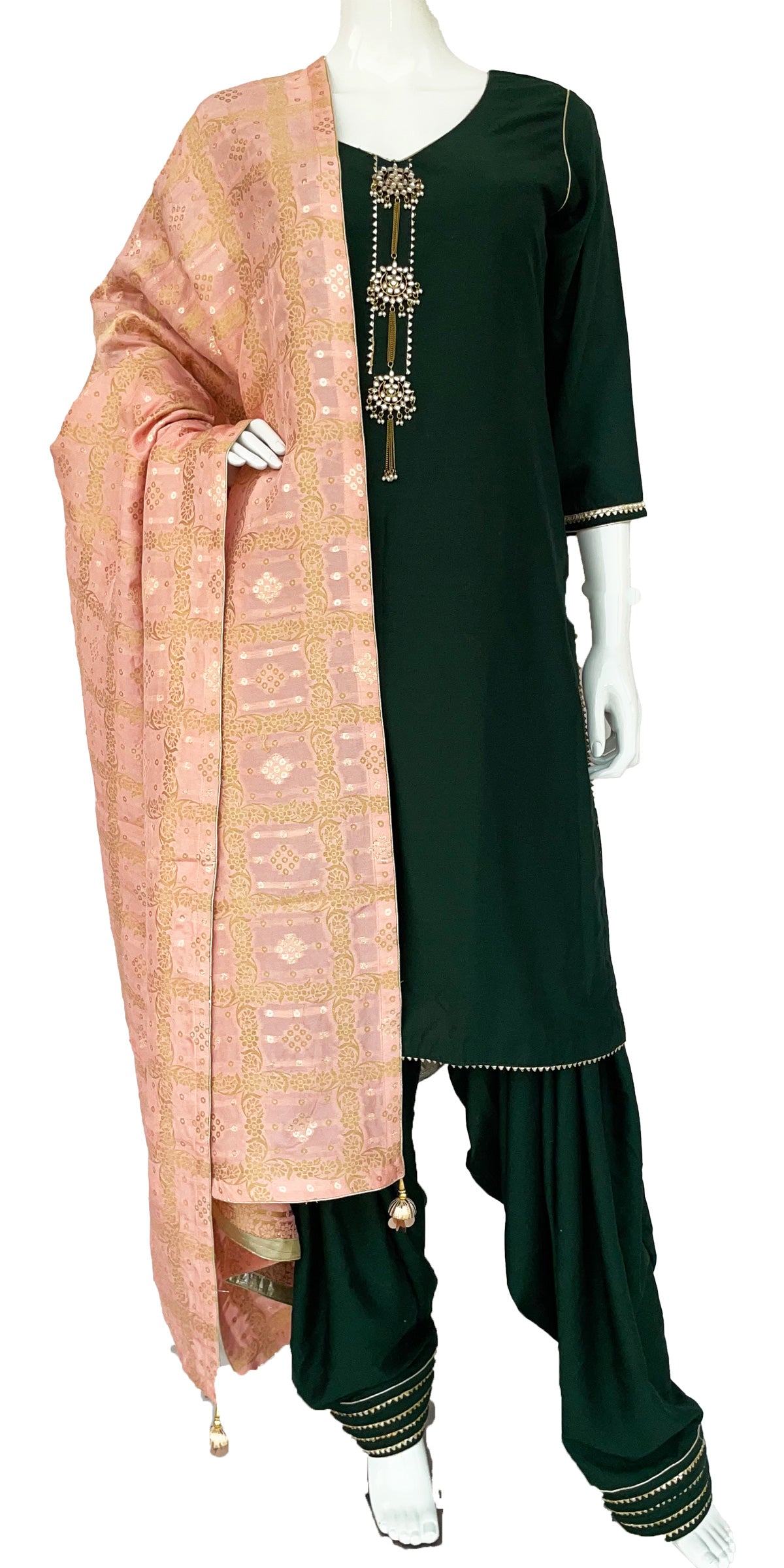 Punjabi Light Green Sharara Salwar Suit Online | Bagtesh Fashion