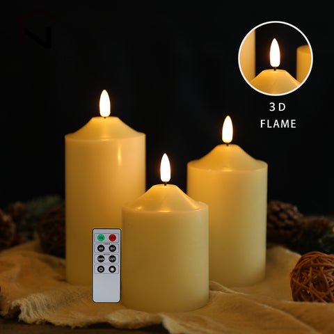 Bougies Led scintillantes sans flamme, 3 pièces – MISSOV