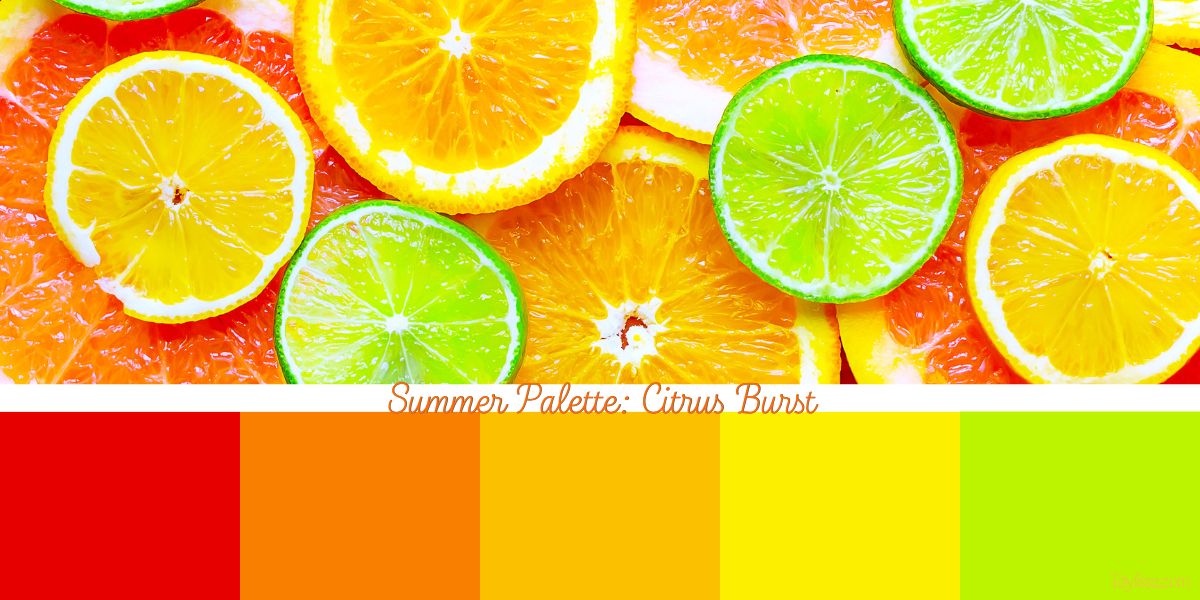 slices of citrus fruits to create a bright summer palette