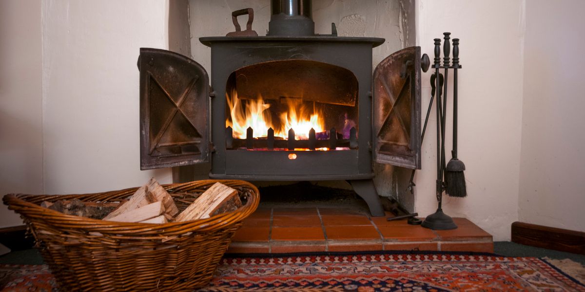 a wood burning stove